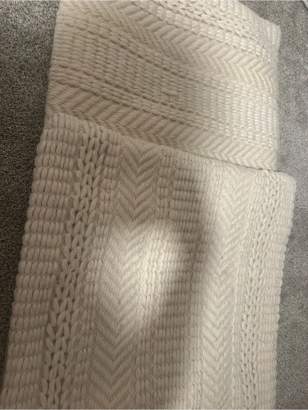 Pottery Barn Cream Textured Knit Accent Pillow Covers - 3 covers